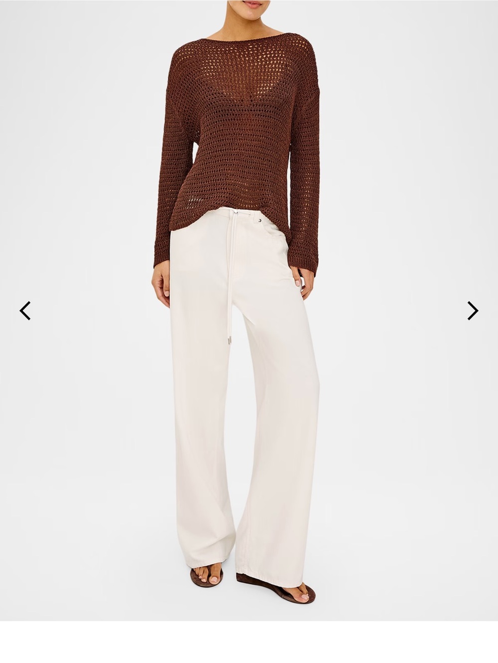 NWT Rails Denim Normandie Wide Leg Drawstring Pants in White